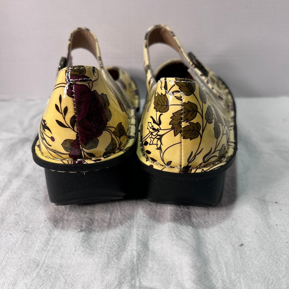 Alegria Paloma Yellow Red White Rose PAL-514 Mary Jane Clog Shoe Women's 10.5 - Picture 4 of 9